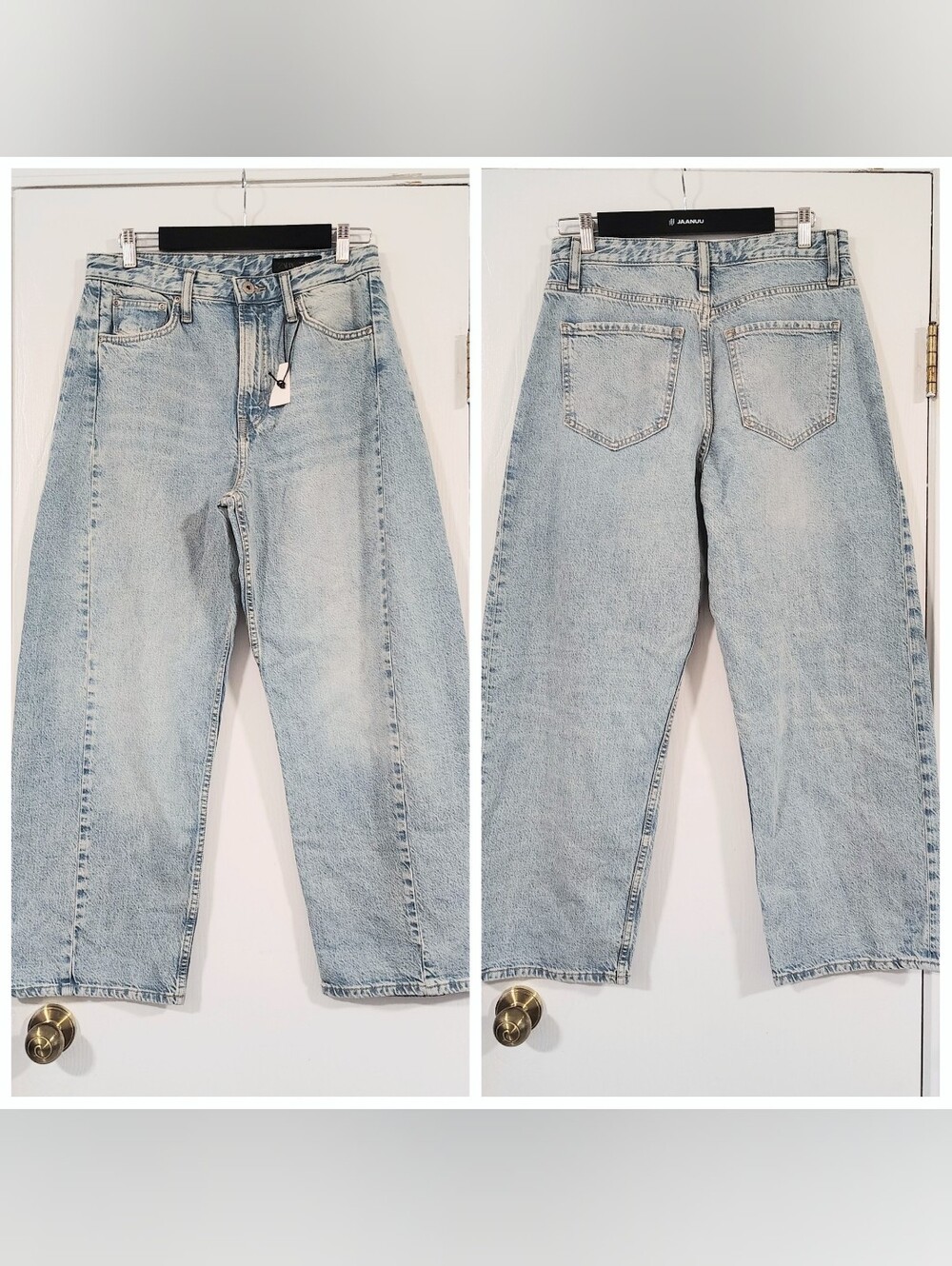 NWT ZARA Collection Mid-Rise Relaxed Ankle Jeans Women's 8 Light Blue Washed NEW - Picture 5 of 10